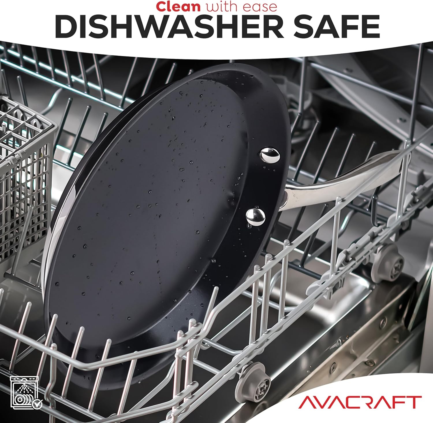 image:imageAVACRAFT 10 inch 94 Nonstick Ceramic Coating Stainless Steel Crepe Pan Tawa Dosa Tortilla Pan Compatible with All Stovetops PFOA PTFE Toxin Free11 Inch