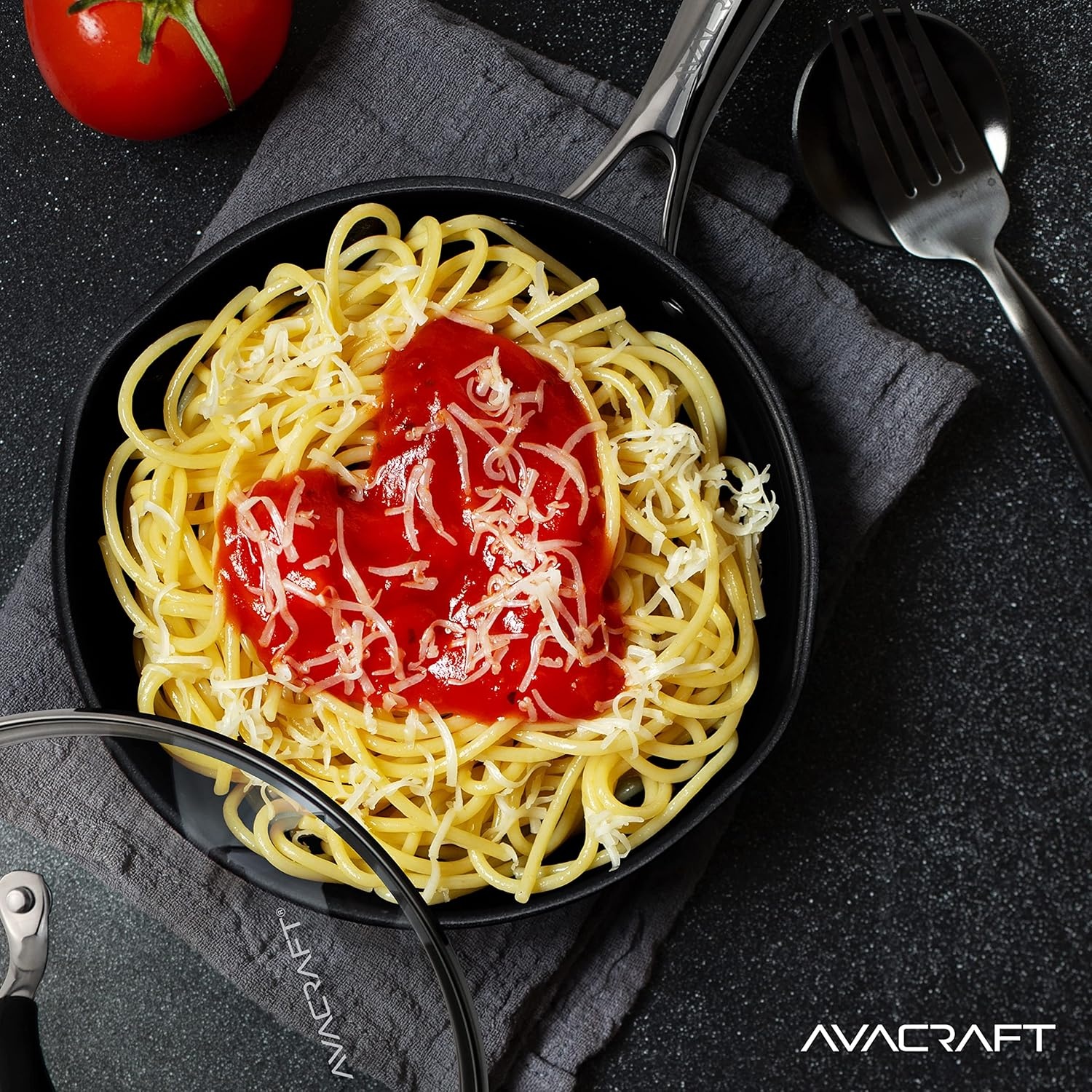image:imageAVACRAFT Ceramic Nonstick Frying Pan with Lid Egg Pan Ceramic Nonstick Skillet 100 PFOA PTFE Toxins Free Cooking Pan Best Ceramic Pans for Cooking 10 Inch NonStick Frying Pan8 Inch NonStick Frying Pan