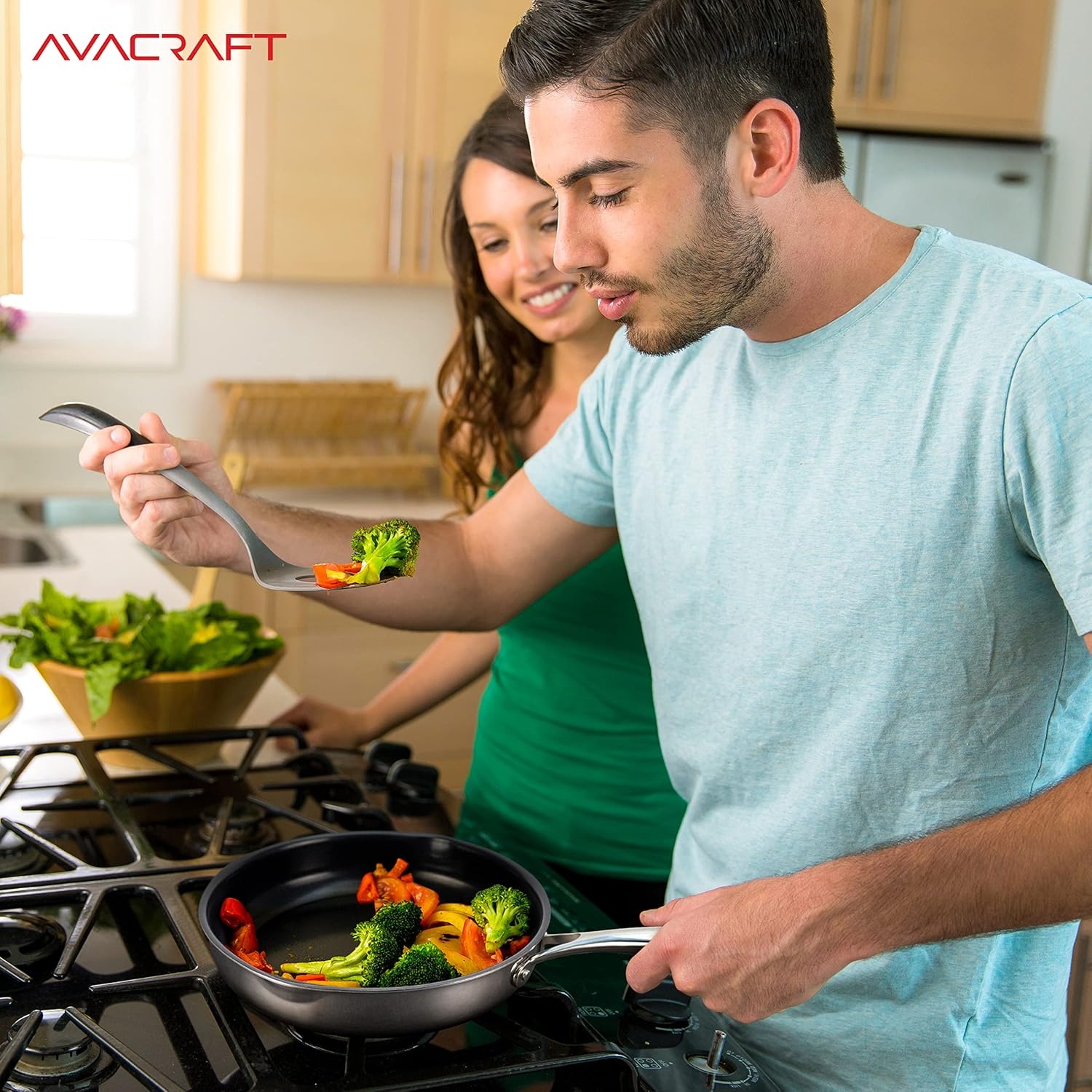 image:imageAVACRAFT Ceramic Nonstick Frying Pan with Lid Egg Pan Ceramic Nonstick Skillet 100 PFOA PTFE Toxins Free Cooking Pan Best Ceramic Pans for Cooking 10 Inch NonStick Frying Pan10 Inch NonStick Frying Pan