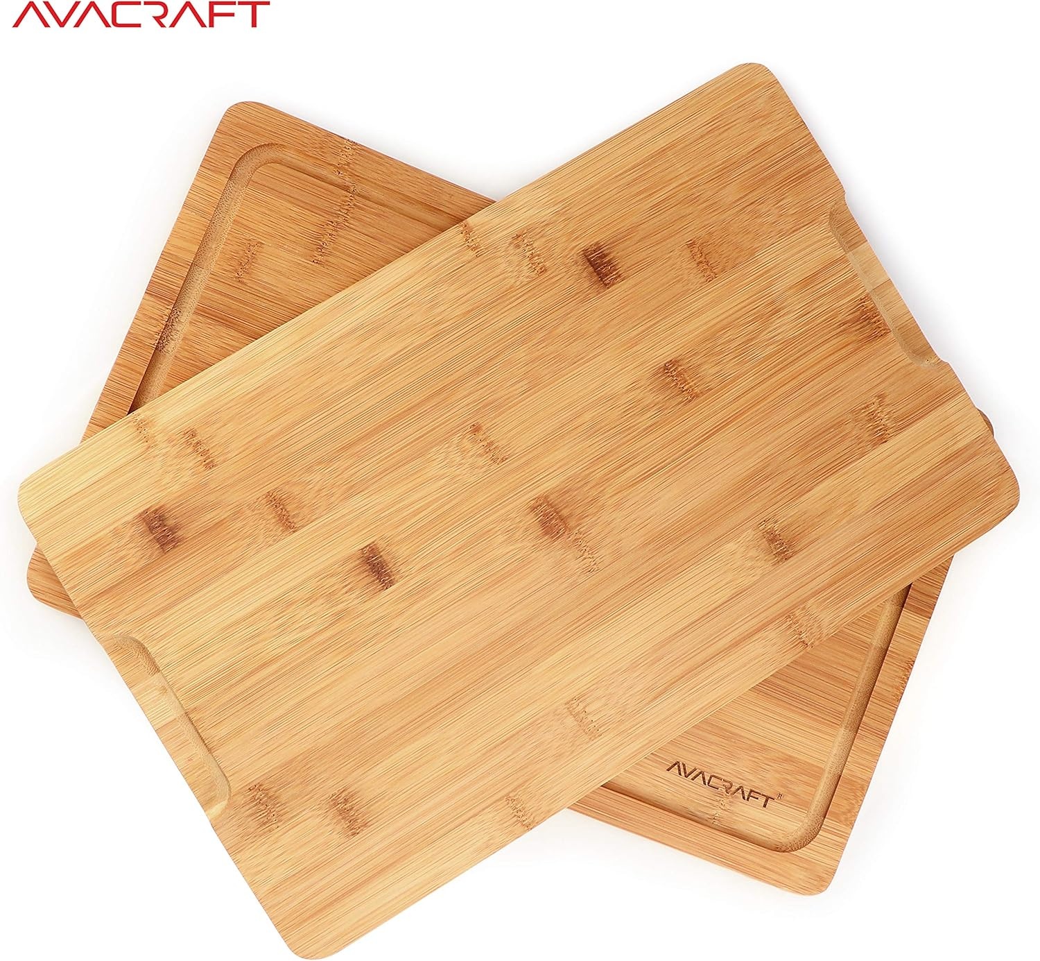 image:imageAVACRAFT Large Organic Bamboo Cutting Board Large Cutting Board for kitchen Best Chopping Board for Vegetables Meat Cheese Butcher Block Ideal Cutting Boards for Kitchen 16X10 Rectangular